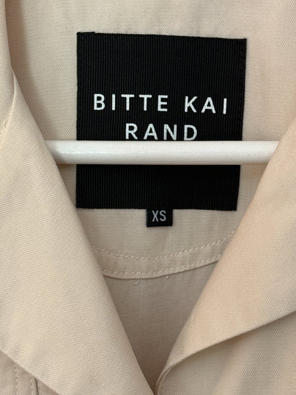 Bitte Kai Rand Tencel Linen Neutral Beige Utility Blouse With Pockets Women Xs View 5
